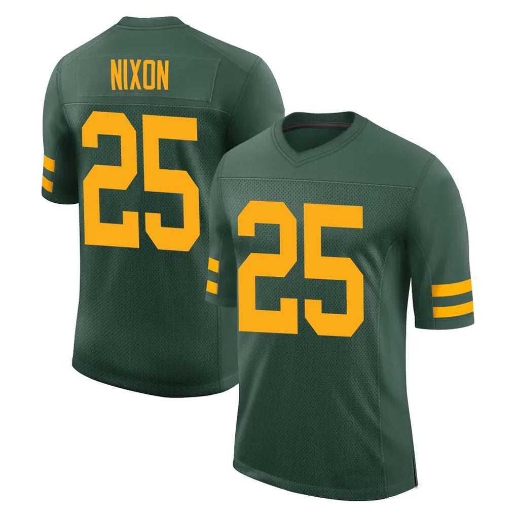 Ncoe GB.Packers #25 Keisean Nixon Player Green Alternate Vapor Home Game Stitched Jerseys