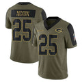 Ncoe GB.Packers #25 Keisean Nixon Player Olive Salute To Service Limited Game Stitched Jerseys
