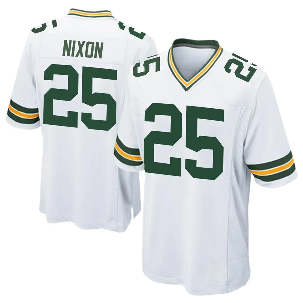 Ncoe GB.Packers #25 Keisean Nixon Player White Home Game Stitched Jerseys