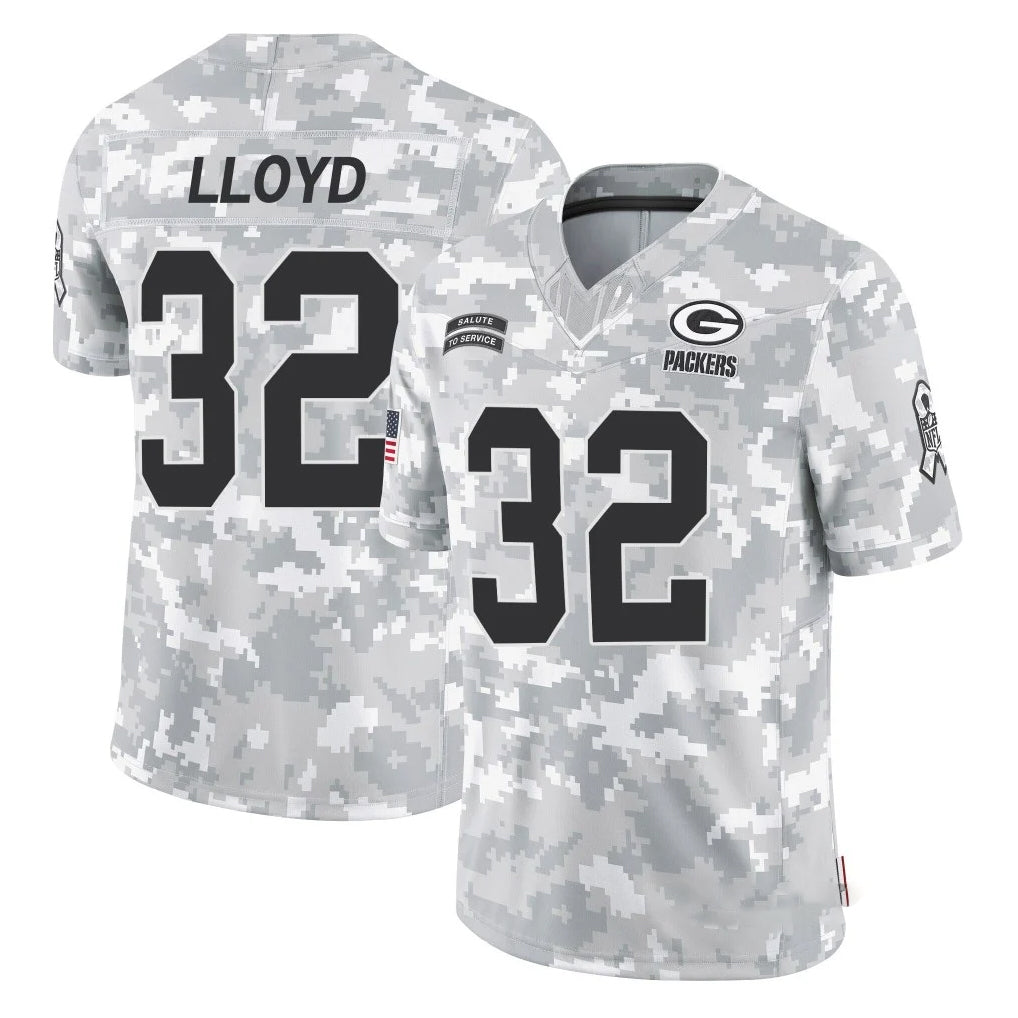 Ncoe GB.Packers #32 MarShawn Lloyd Player Arctic Camo Salute To Service Limited Stitched Jerseys