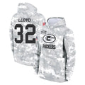 Ncoe GB.Packers #32 MarShawn Lloyd Player Arctic Camo Salute to Service Hoodies Limited Game Stitched Jerseys