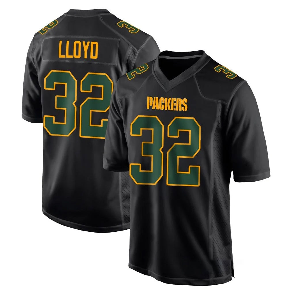 Ncoe GB.Packers #32 MarShawn Lloyd Player Black Fashion Home Game Stitched Jerseys
