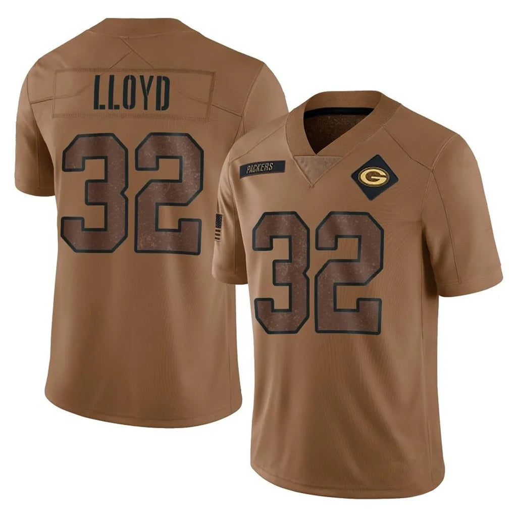 Ncoe GB.Packers #32 MarShawn Lloyd Player Brown Salute To Service Limited Stitched Jerseys