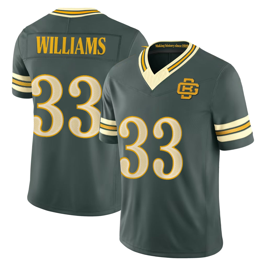 Ncoe GB.Packers #33 Evan Williams Player Green Limited 2026 Rivalries Collection Home Game Stitched Jerseys