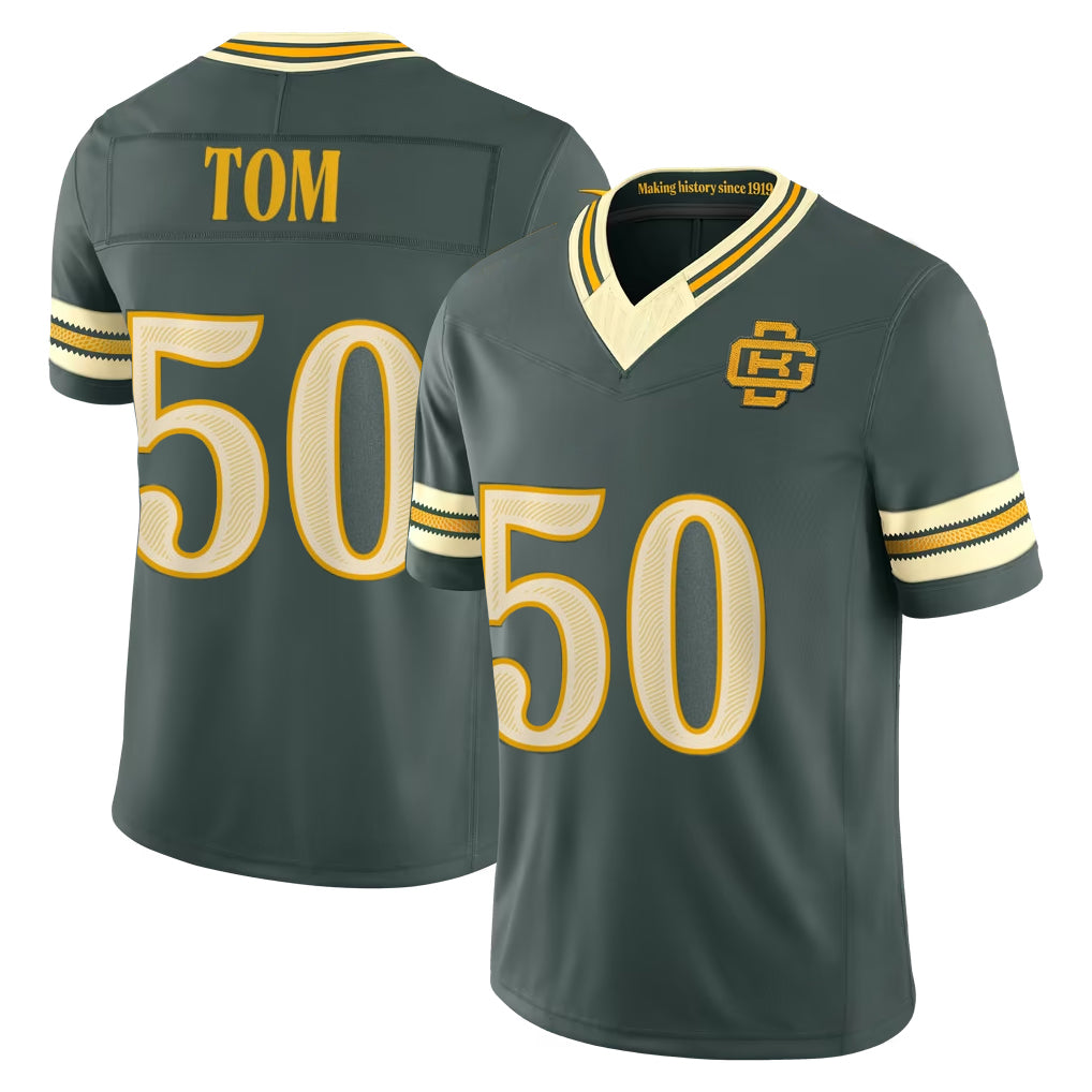 Ncoe GB.Packers #50 Zach Tom Player Green Limited 2026 Rivalries Collection Home Game Stitched Jerseys
