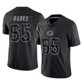 Ncoe GB.Packers #65 Aaron Banks Player Black Reflective Limited Home Game Stitched Jerseys