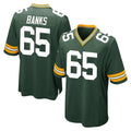 Ncoe GB.Packers #65 Aaron Banks Player Green Home Game Stitched Jerseys