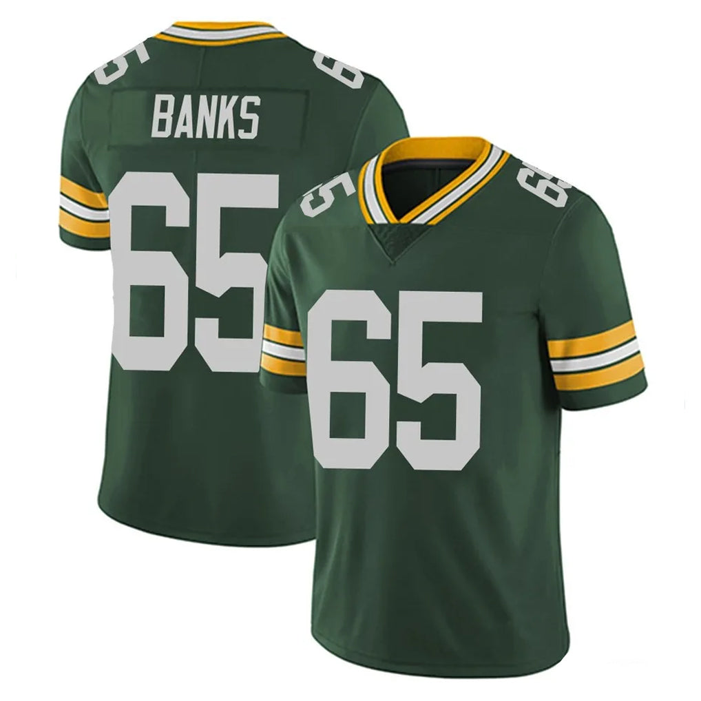 Ncoe GB.Packers #65 Aaron Banks Player Green Vapor Untouchable Limited Home Game Stitched Jerseys