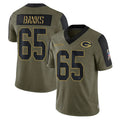 Ncoe GB.Packers #65 Aaron Banks Player Olive Salute To Service Limited Game Stitched Jerseys