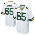 Ncoe GB.Packers #65 Aaron Banks Player White Home Game Stitched Jerseys
