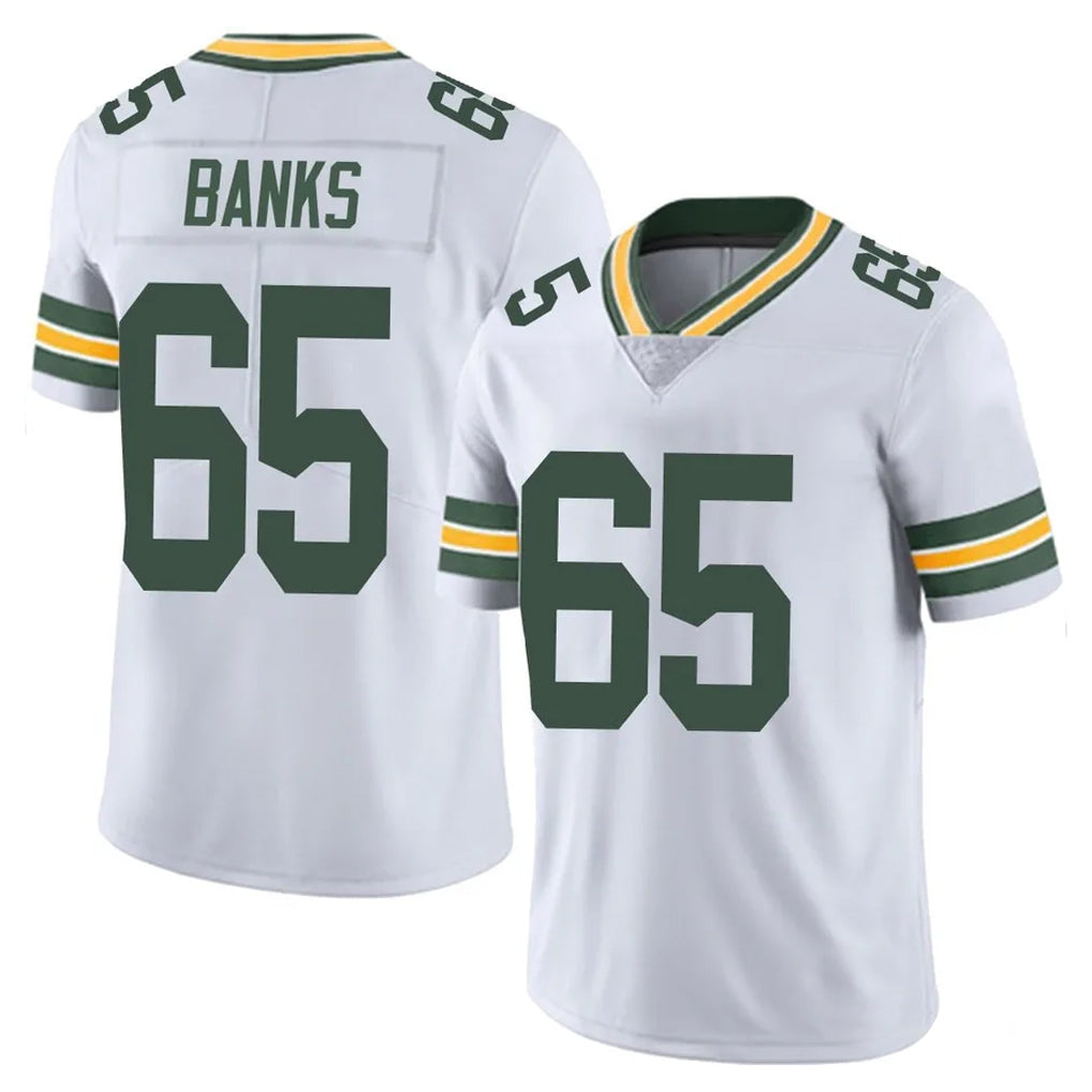 Ncoe GB.Packers #65 Aaron Banks Player White Vapor Untouchable Limited Home Game Stitched Jerseys
