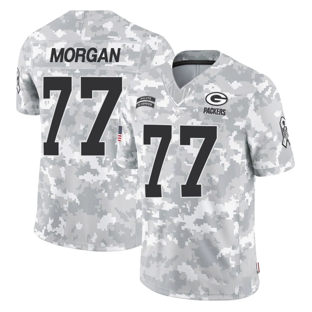 Ncoe GB.Packers #77 Jordan Morgan Player Arctic Camo Salute To Service Limited Stitched Jerseys