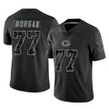 Ncoe GB.Packers #77 Jordan Morgan Player Black Reflective Limited Home Game Stitched Jerseys