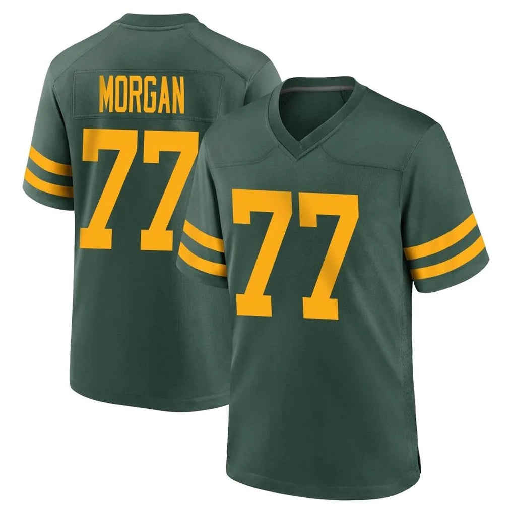 Ncoe GB.Packers #77 Jordan Morgan Player Green Alternate Home Game Stitched Jerseys