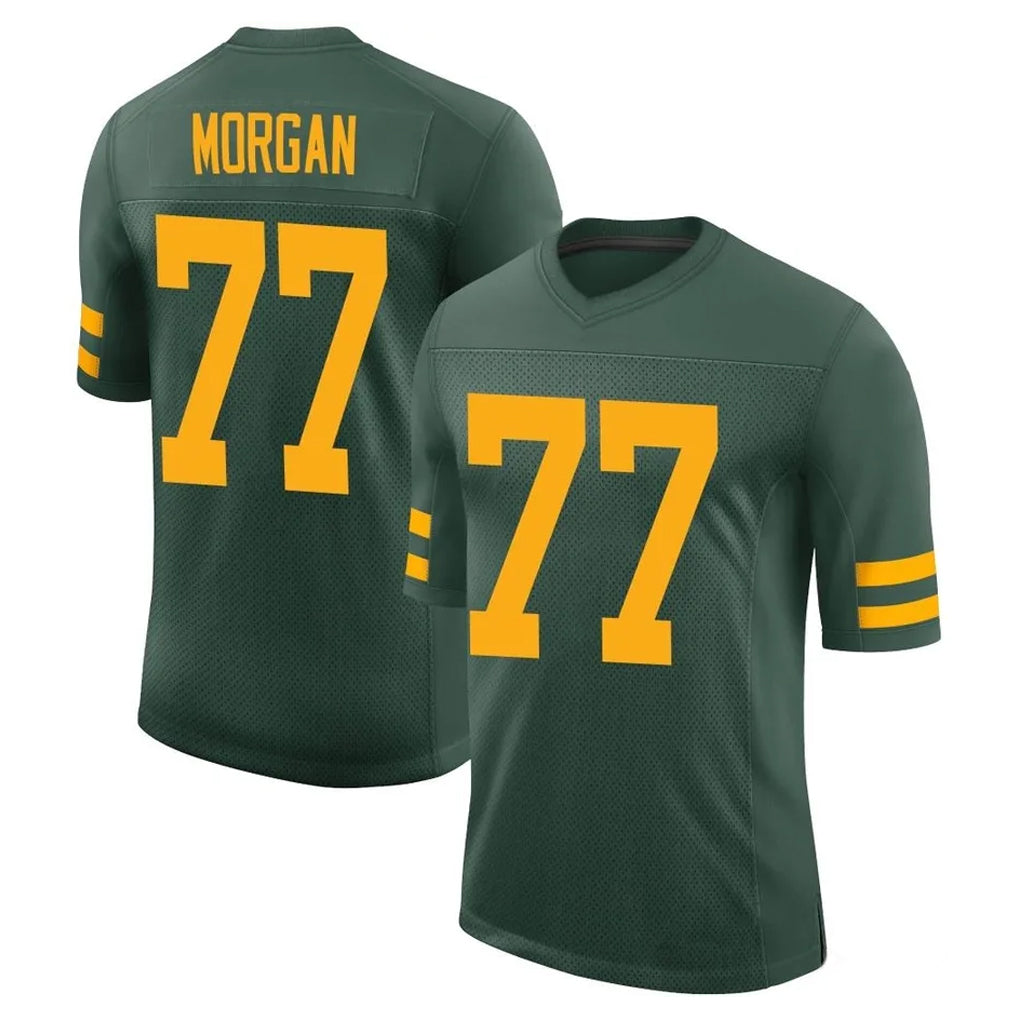 Ncoe GB.Packers #77 Jordan Morgan Player Green Alternate Vapor Home Game Stitched Jerseys