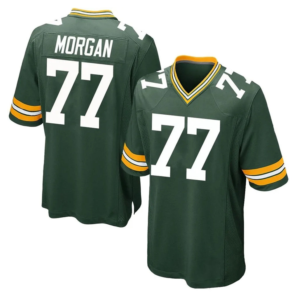 Ncoe GB.Packers #77 Jordan Morgan Player Green Home Game Stitched Jerseys