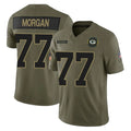 Ncoe GB.Packers #77 Jordan Morgan Player Olive 2025 Salute To Service Limited Home Game Stitched Jerseys