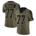 Ncoe GB.Packers #77 Jordan Morgan Player Olive Salute To Service Limited Game Stitched Jerseys