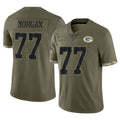 Ncoe GB.Packers #77 Jordan Morgan Player Olive Salute To Service Limited Stitched Jerseys