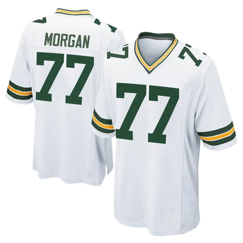 Ncoe GB.Packers #77 Jordan Morgan Player White Home Game Stitched Jerseys