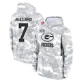 Ncoe GB.Packers #7 Javon Bullard Player Arctic Camo Salute to Service Hoodies Limited Game Stitched Jerseys