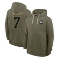 Ncoe GB.Packers #7 Javon Bullard Player Olive Salute to Service Pullover Hoodies Limited Stitched Jerseys