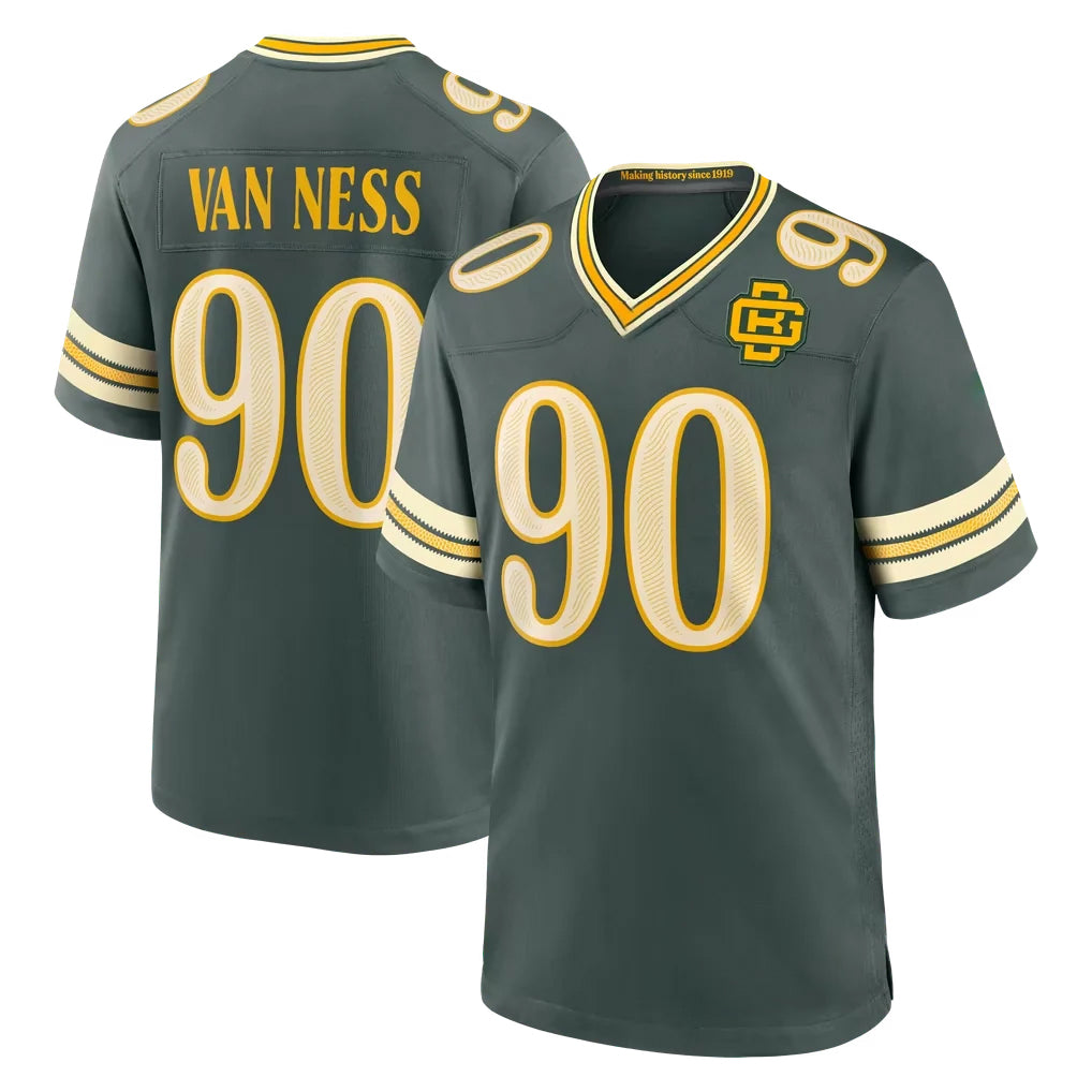 Ncoe GB.Packers #90 Lukas Van Ness Player Green 2026 Rivalries Collection Home Game Stitched Jerseys