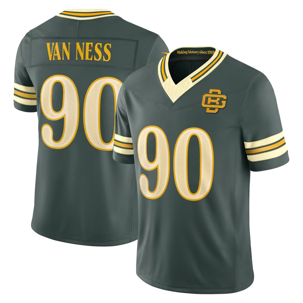 Ncoe GB.Packers #90 Lukas Van Ness Player Green Limited 2026 Rivalries Collection Home Game Stitched Jerseys