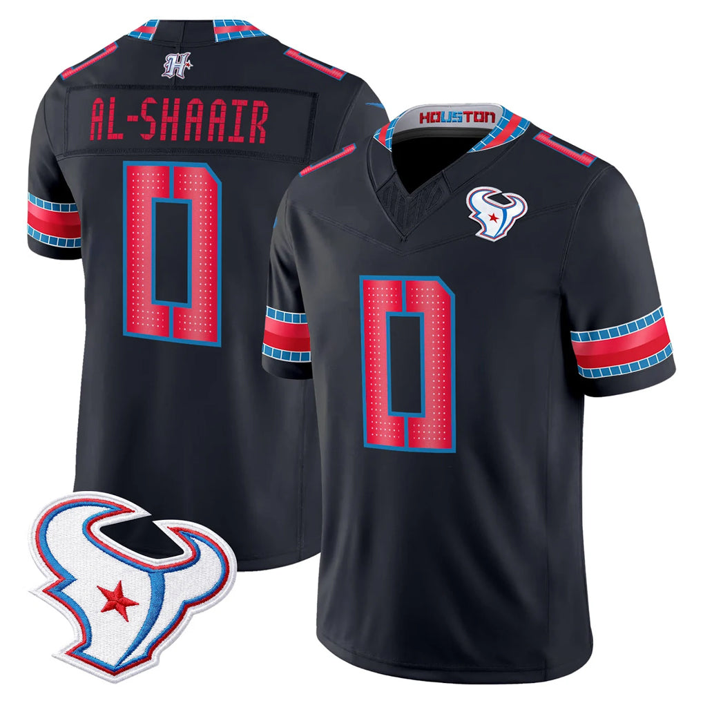 Ncoe H.Texans #0 Azeez Al-Shaair Player Navy 2026 Rivalries Vapor Limited Home Game Stitched jerseys