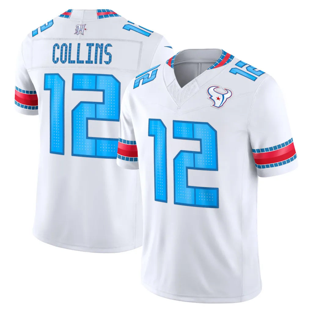 Ncoe H.Texans #12 Nico Collins Player White 2026 Rivalries Vapor Limited Home Game Stitched jerseys