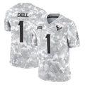 Ncoe H.Texans #1 Tank Dell Player Arctic Camo Salute To Service Limited Game Stitched Jerseys