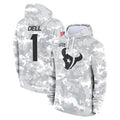 Ncoe H.Texans #1 Tank Dell Player Arctic Camo Salute to Service Hoodies Limited Game Stitched Jerseys