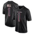 Ncoe H.Texans #1 Tank Dell Player Black Fashion Home Game Stitched Jerseys