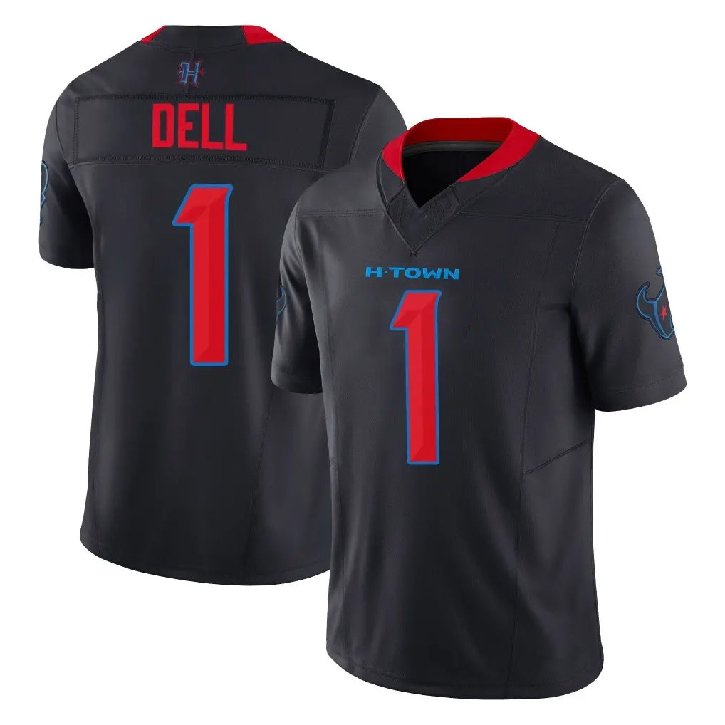 Ncoe H.Texans #1 Tank Dell Player Navy Limited 2nd Alternate Vapor F.U.S.E. Home Game Stitched Jerseys