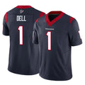 Ncoe H.Texans #1 Tank Dell Player Navy Limited Vapor F.U.S.E. Home Game Stitched Jerseys