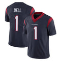 Ncoe H.Texans #1 Tank Dell Player Navy Limited Vapor Untouchable Home Game Stitched Jerseys