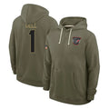 Ncoe H.Texans #1 Tank Dell Player Olive Salute to Service Pullover Hoodies Limited Stitched Jerseys