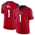 Ncoe H.Texans #1 Tank Dell Player Red Limited Vapor F.U.S.E. Home Game Stitched Jerseys