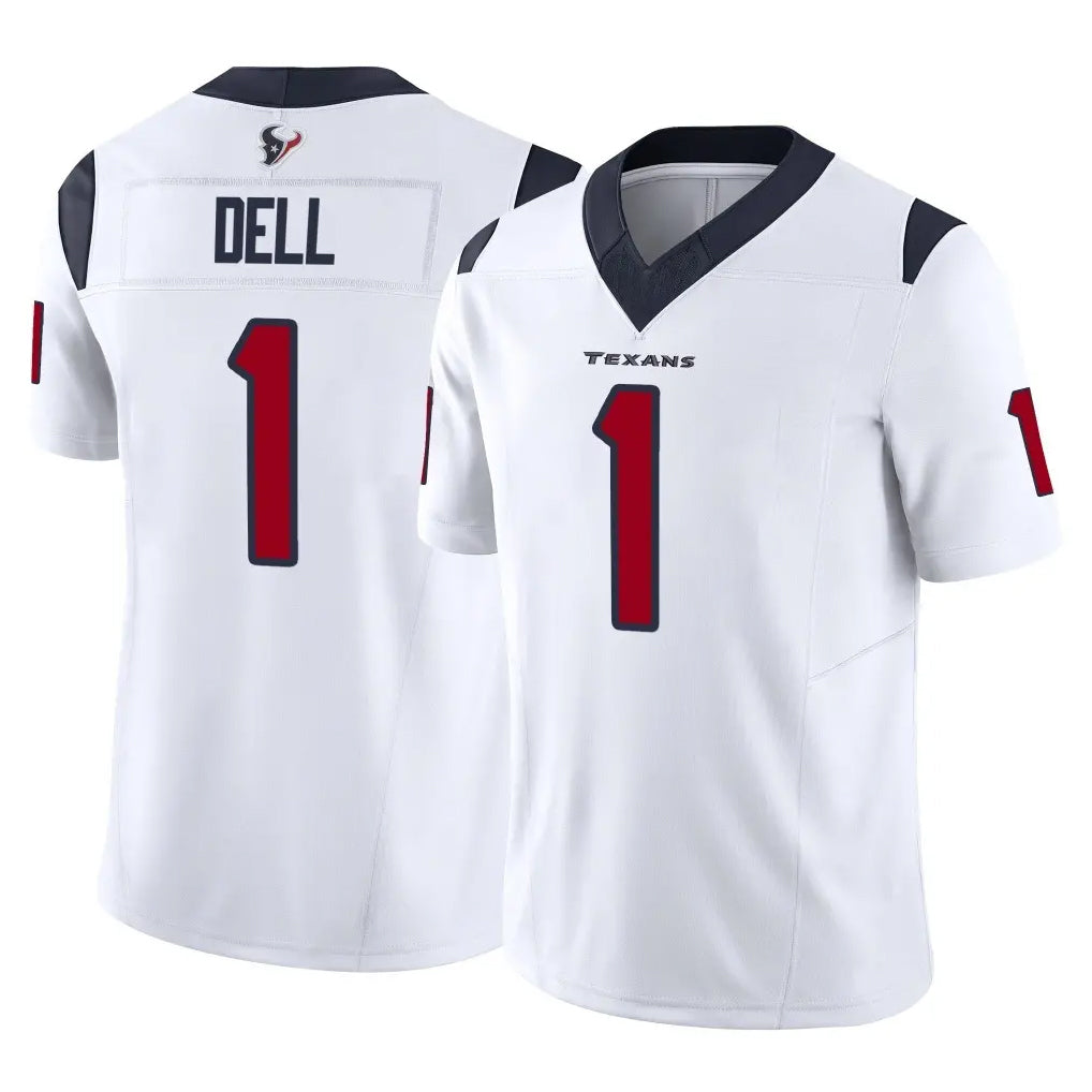 Ncoe H.Texans #1 Tank Dell Player White Limited Vapor F.U.S.E. Home Game Stitched Jerseys