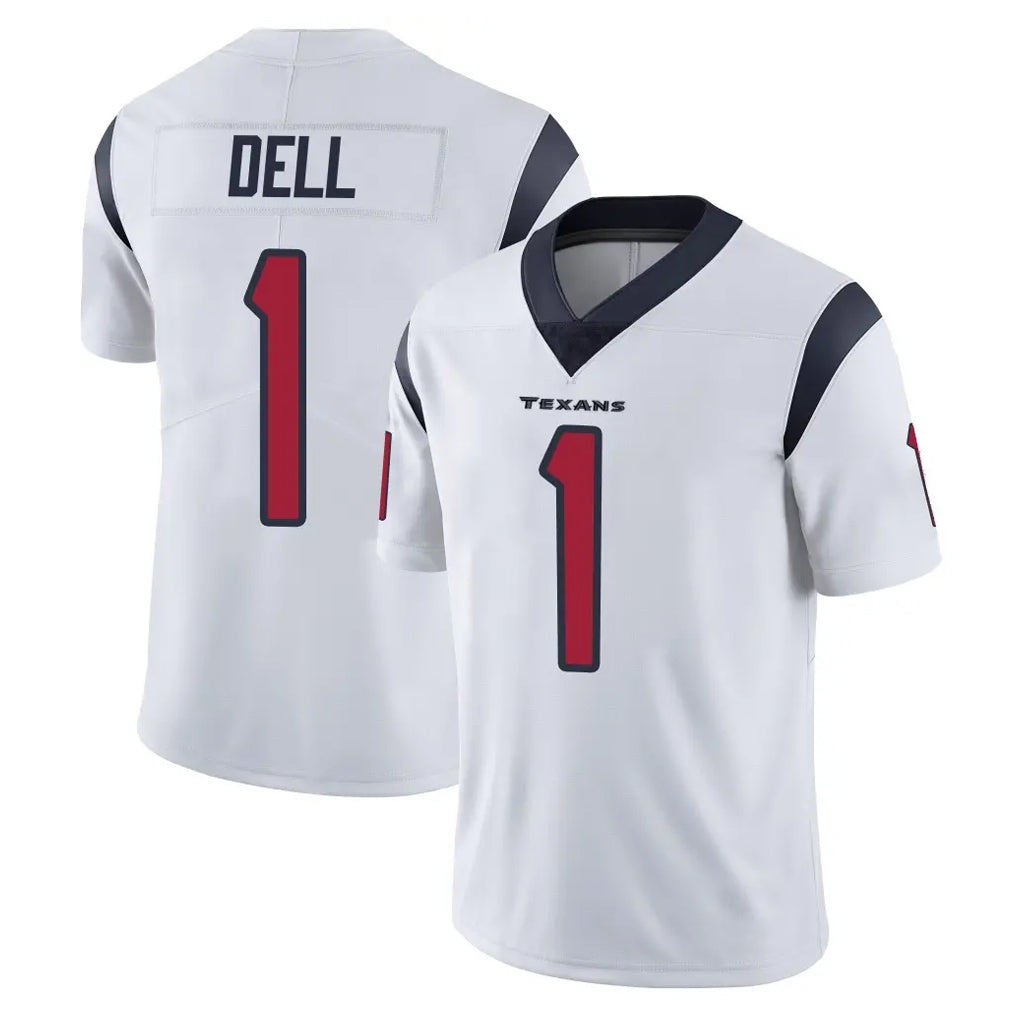 Ncoe H.Texans #1 Tank Dell Player White Limited Vapor Untouchable Home Game Stitched Jerseys