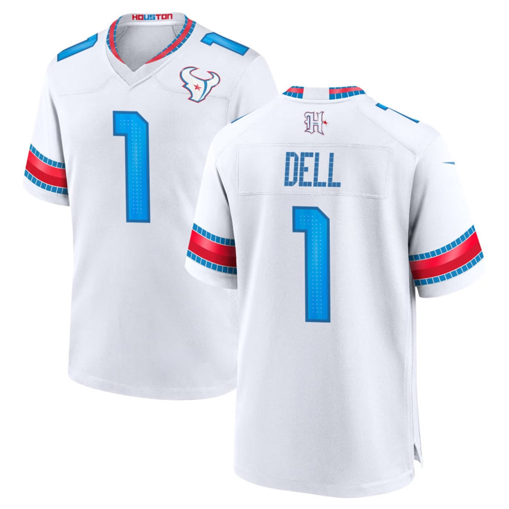 Ncoe H.Texans #1 Tank Dell Player White 2026 Rivalries Vapor Home Game Stitched jerseys