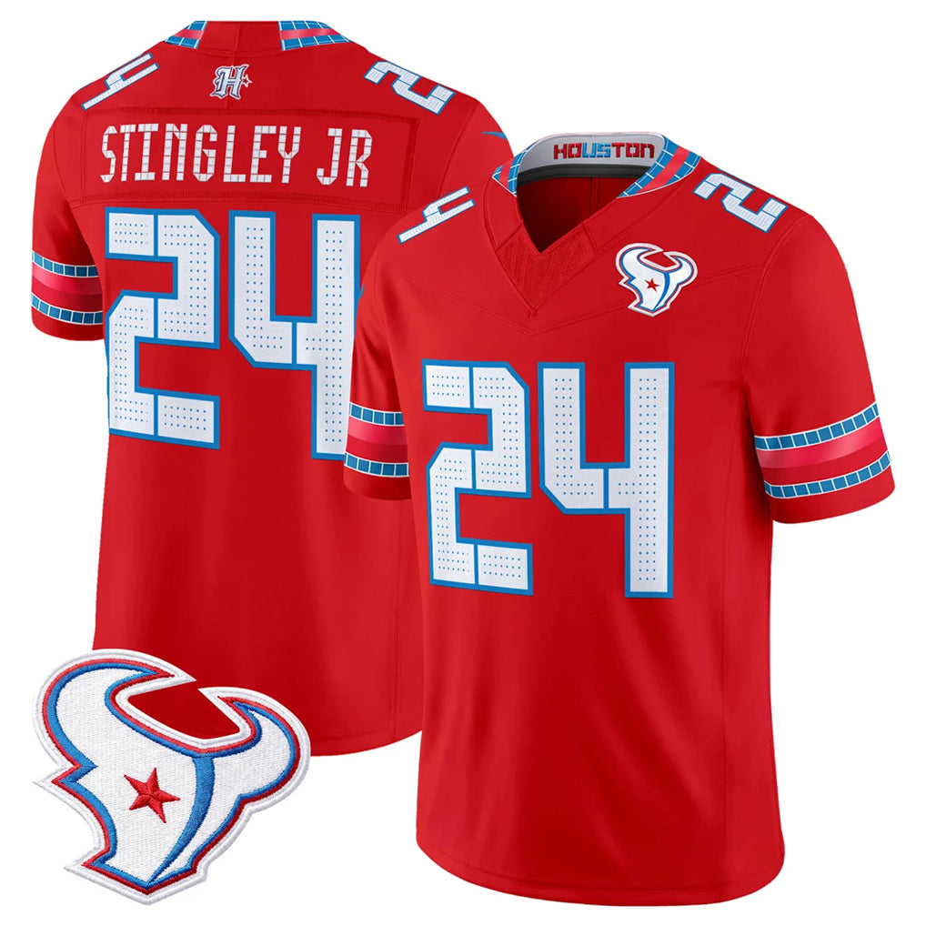 Ncoe H.Texans #24 Derek Stingley Jr. Player Red 2026 Rivalries Vapor Limited Home Game Stitched jerseys