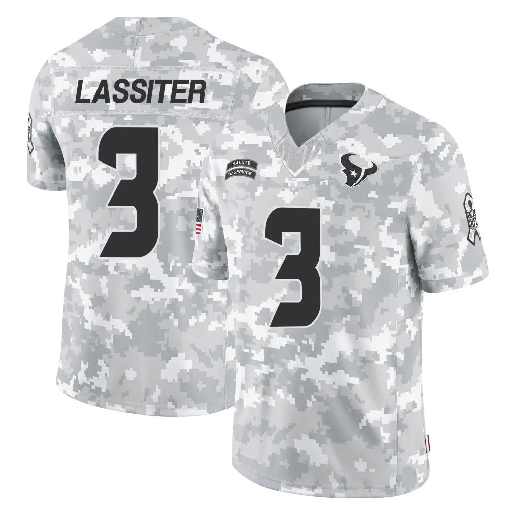 Ncoe H.Texans #3 Kamari Lassiter Player Arctic Camo Salute To Service Limited Game Stitched Jerseys