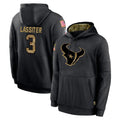 Ncoe H.Texans #3 Kamari Lassiter Player Black Salute to Service Hoodies Limited Game Stitched Jerseys