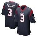 Ncoe H.Texans #3 Kamari Lassiter Player Navy Home Game Stitched Jerseys
