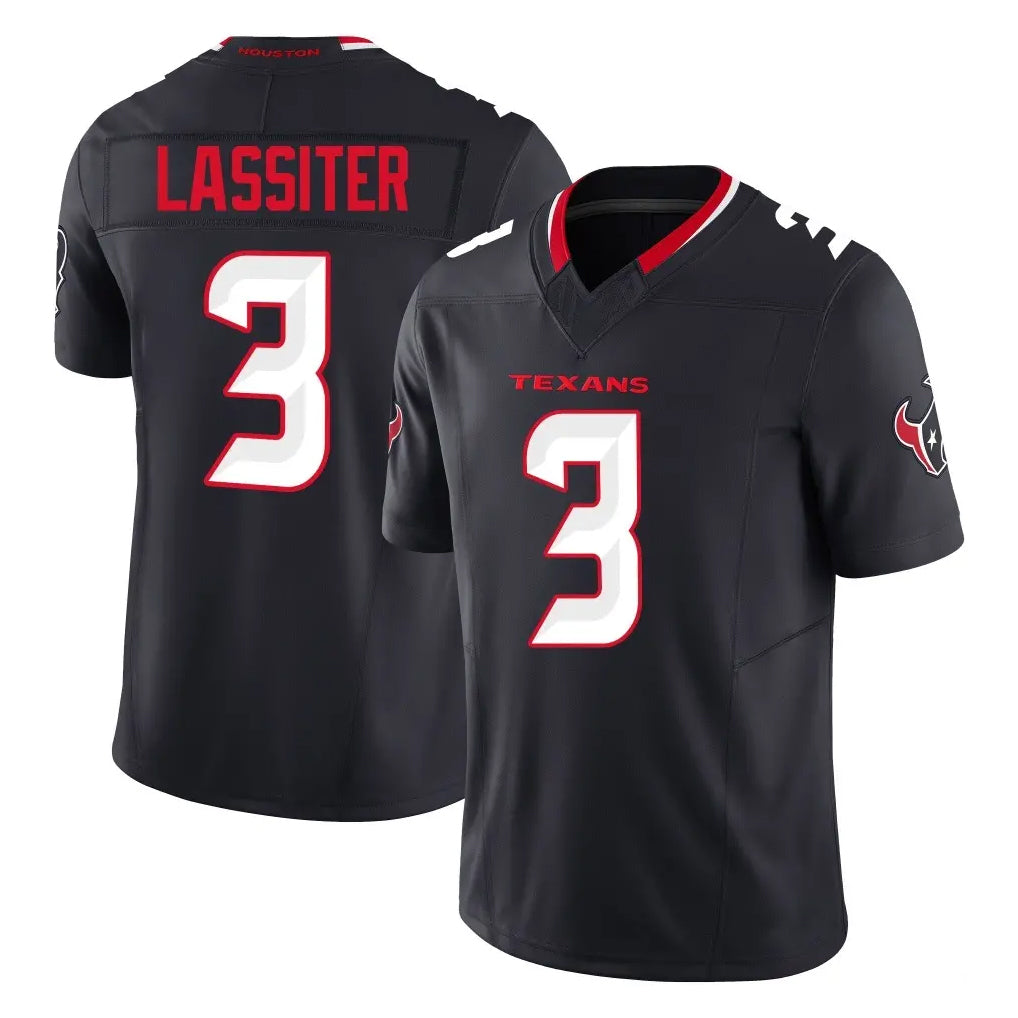 Ncoe H.Texans #3 Kamari Lassiter Player Navy Limited Alternate Vapor F.U.S.E. Home Game Stitched Jerseys