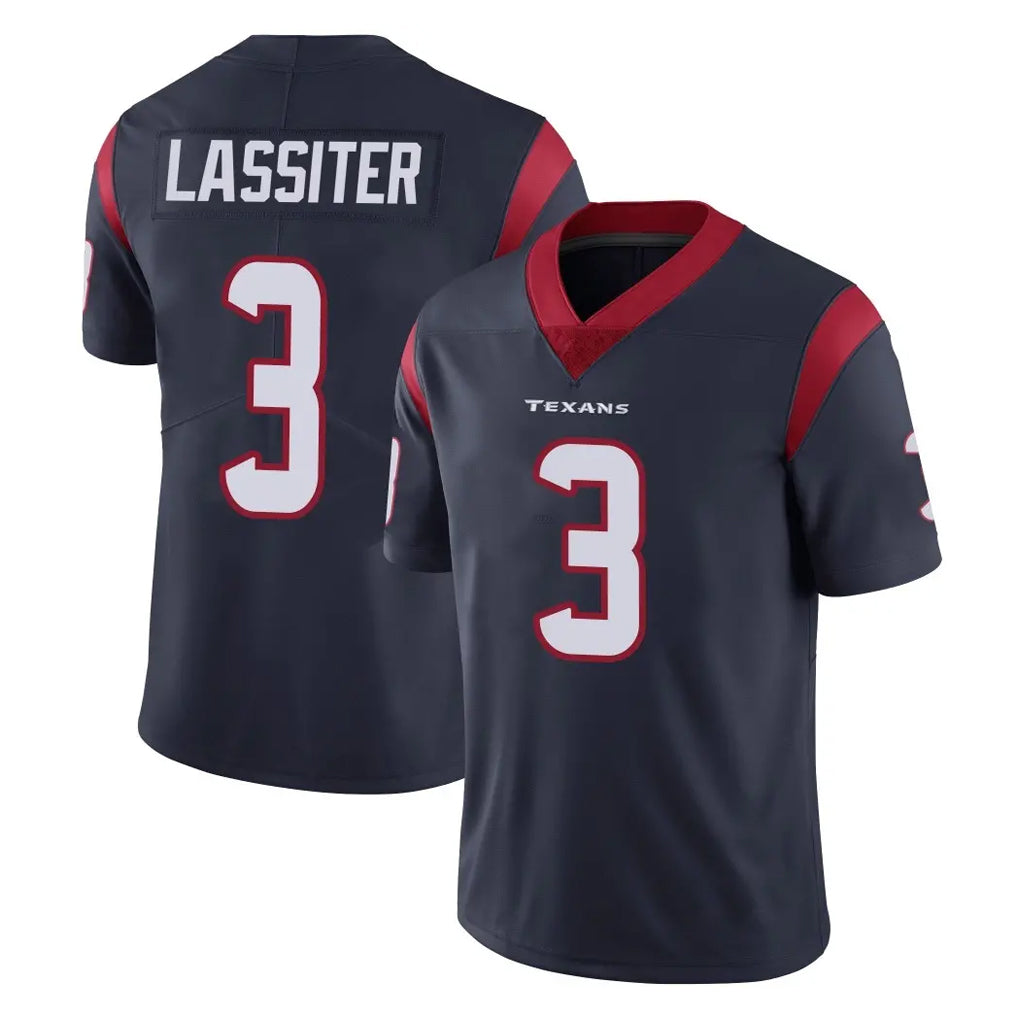 Ncoe H.Texans #3 Kamari Lassiter Player Navy Limited Vapor Untouchable Home Game Stitched Jerseys
