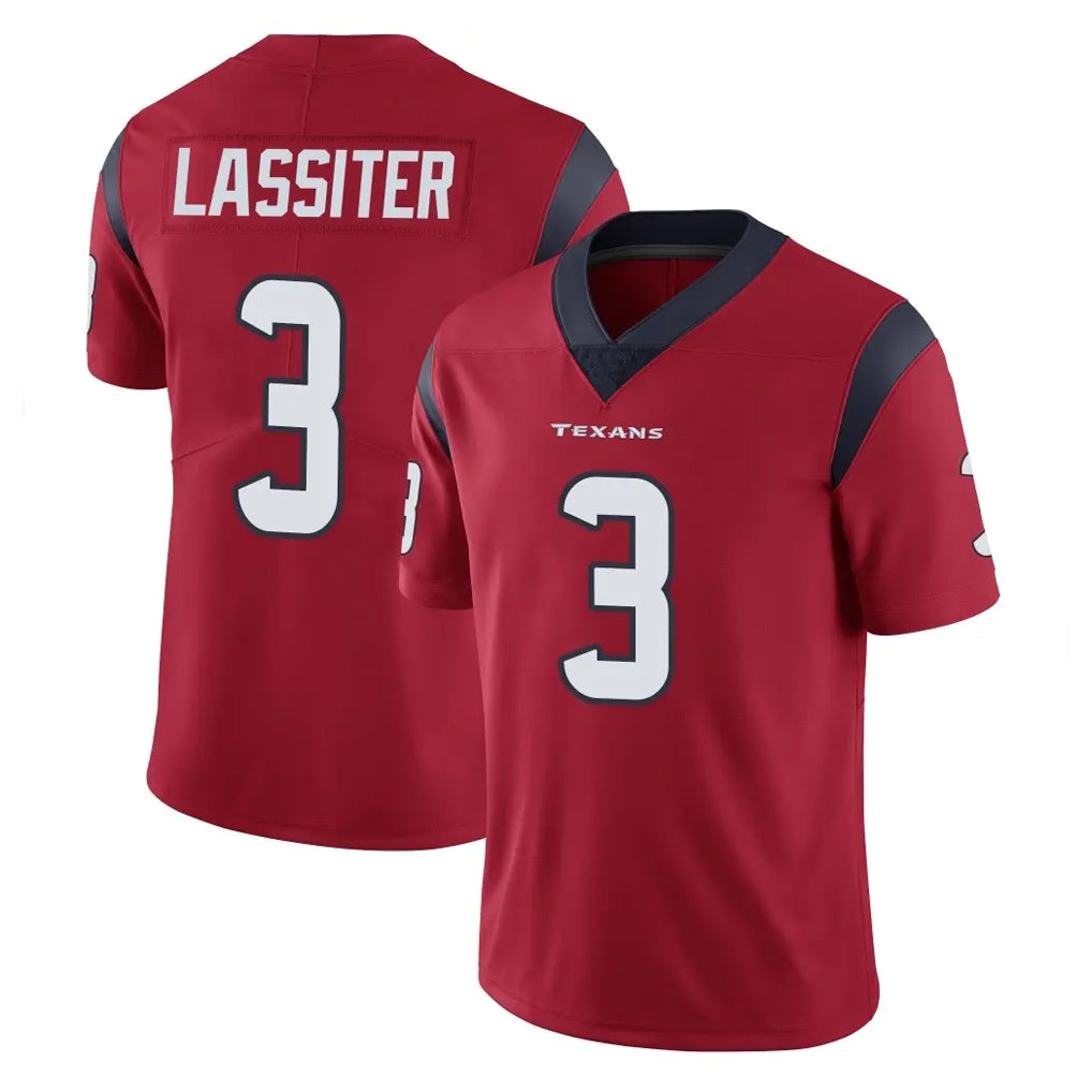 Ncoe H.Texans #3 Kamari Lassiter Player Red Limited Vapor Untouchable Home Game Stitched Jerseys