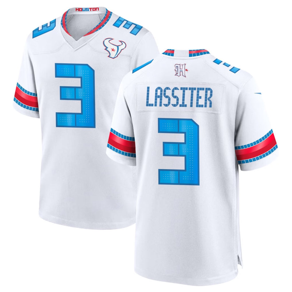 Ncoe H.Texans #3 Kamari Lassiter Player White 2026 Rivalries Vapor Home Game Stitched jerseys