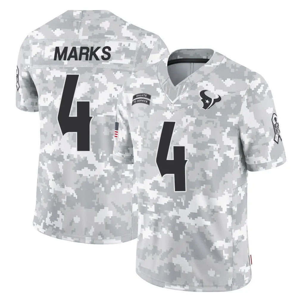Ncoe H.Texans #4 Woody Marks Player Arctic Camo Salute To Service Limited Game Stitched Jerseys